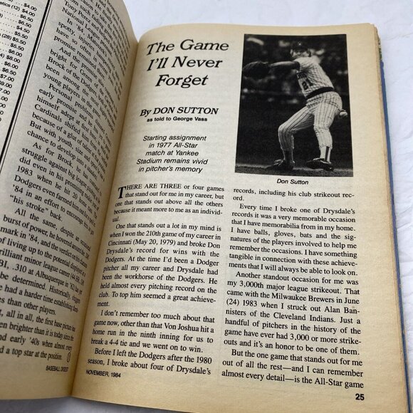 Vintage Baseball Digest 1984 lot of 4 issues June Aug Oct Nov‎ Acceptable **read - Picture 6 of 7
